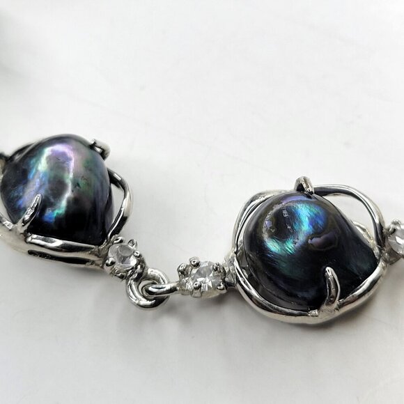Stunning Black Baroque Pearl Bracelet - Picture 6 of 10